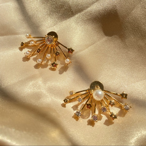 Lagom Studio Jewelry - Last Pair💕Star Earrings Rhinestone Pearl